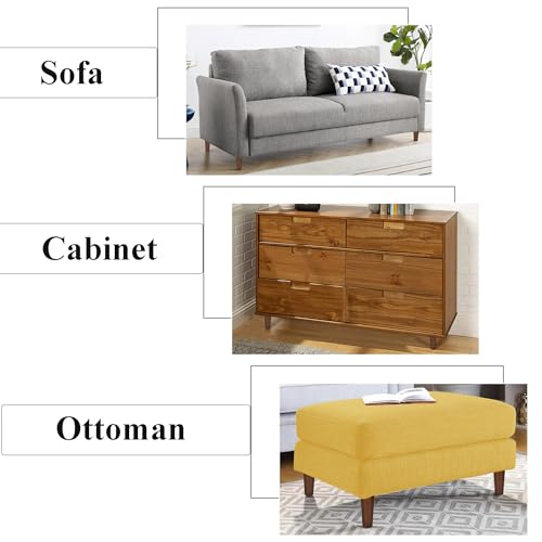 AORYVIC Furniture Legs Wood Sofa Legs Walnut Color Couch Replacement Legs for Cabinet Vanity Couch Chair Dresser Pack of 4 (6 inch) - Image 3