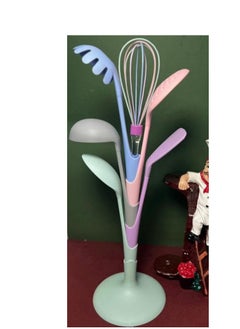 6-Piece Kitchen Utensil Set with Stand – Tree-Shaped – Multicolor  - Image 1