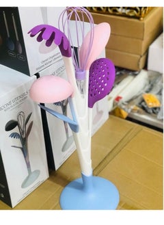 6-Piece Kitchen Utensil Set with Stand – Tree-Shaped – Multicolor  - Image 4