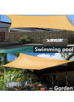 Vparty Sun Shade Sails Square Canopy, 185GSM Rectangle Shade Sail Water Permeable & UV Block, Heavy Duty, Easy Install & Durable for Outdoor Patio Garden Backyard  - Image 1