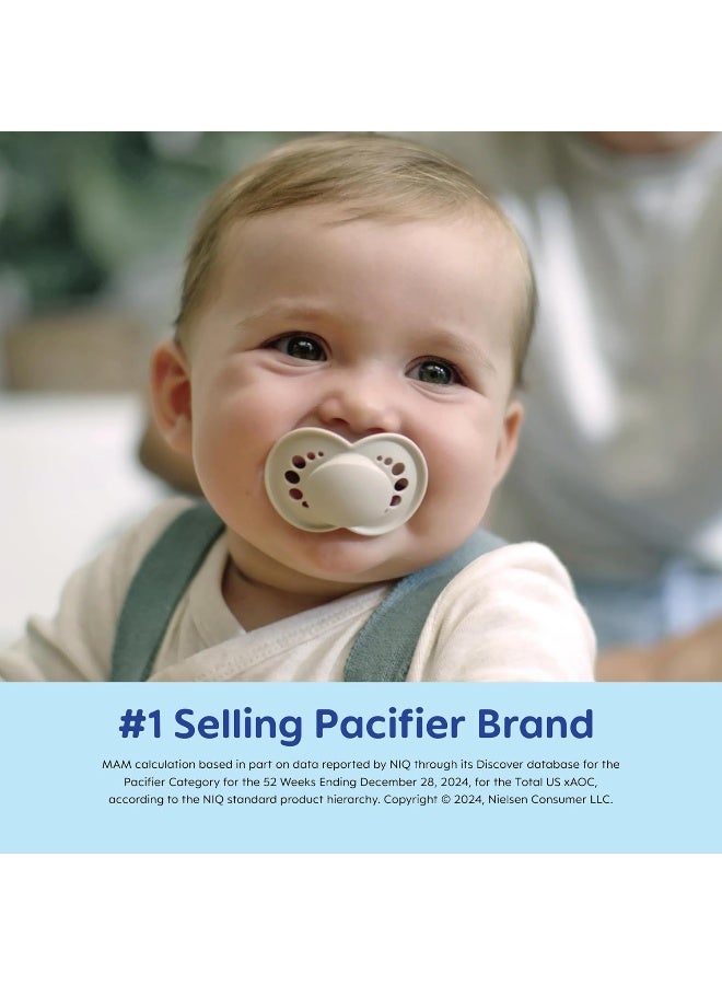 مام Original Matte Baby Pacifier, Shape Helps Promote Healthy Oral Development, Sterilizer Case, Girl, 6-16 Months (Pack of 2) - Image 2