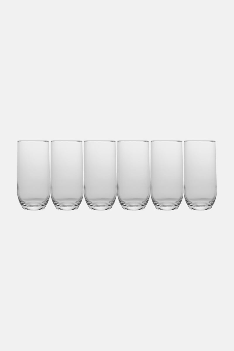 LAV 6 Pieces Highball Sude Glass, Transparent - Image 1