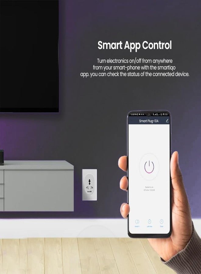 SmartiQo 10A Smart Plug with Energy Monitoring Works with Google Home, Alexa and Siri, White - Image 4