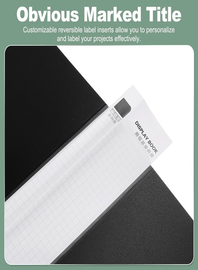 M&G 60-Pocket Binder with PP Plastic Sleeves A4(Black), Art Portfolio Wide Folder with Clear Sheet Protectors, Display 120 Pages for Organizing Documents, 310x255x36mm - Image 3