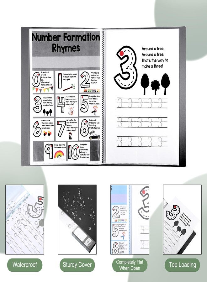 M&G 60-Pocket Binder with PP Plastic Sleeves A4(Black), Art Portfolio Wide Folder with Clear Sheet Protectors, Display 120 Pages for Organizing Documents, 310x255x36mm - Image 5