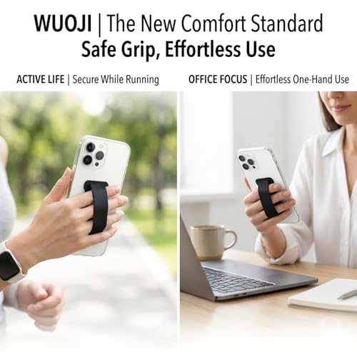 WUOJI Phone Grip Holder for Hand, Universal Finger Strap Phone Holder, Finger Selfie Grip Compatible with Most Smartphones (Green) - 2Pack - Image 3