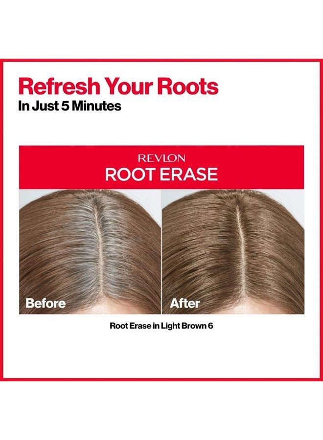 Revlon Permanent Hair Color by Revlon, Permanent Hair Dye, At-Home Root Erase with Applicator Brush for Multiple Use, 100% Gray Coverage, Light Brown (6), 3.2 Fl Oz - Image 4