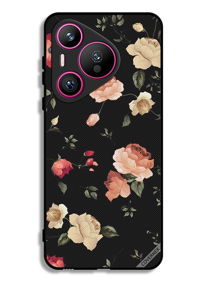 Covernex Huawei Pura 70 Protective Case Cover Flower Art Wallpaper - Image 1