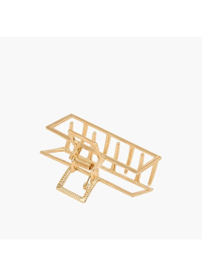 LIFESTYLE Rectangular Hair Clamp with Solid Design