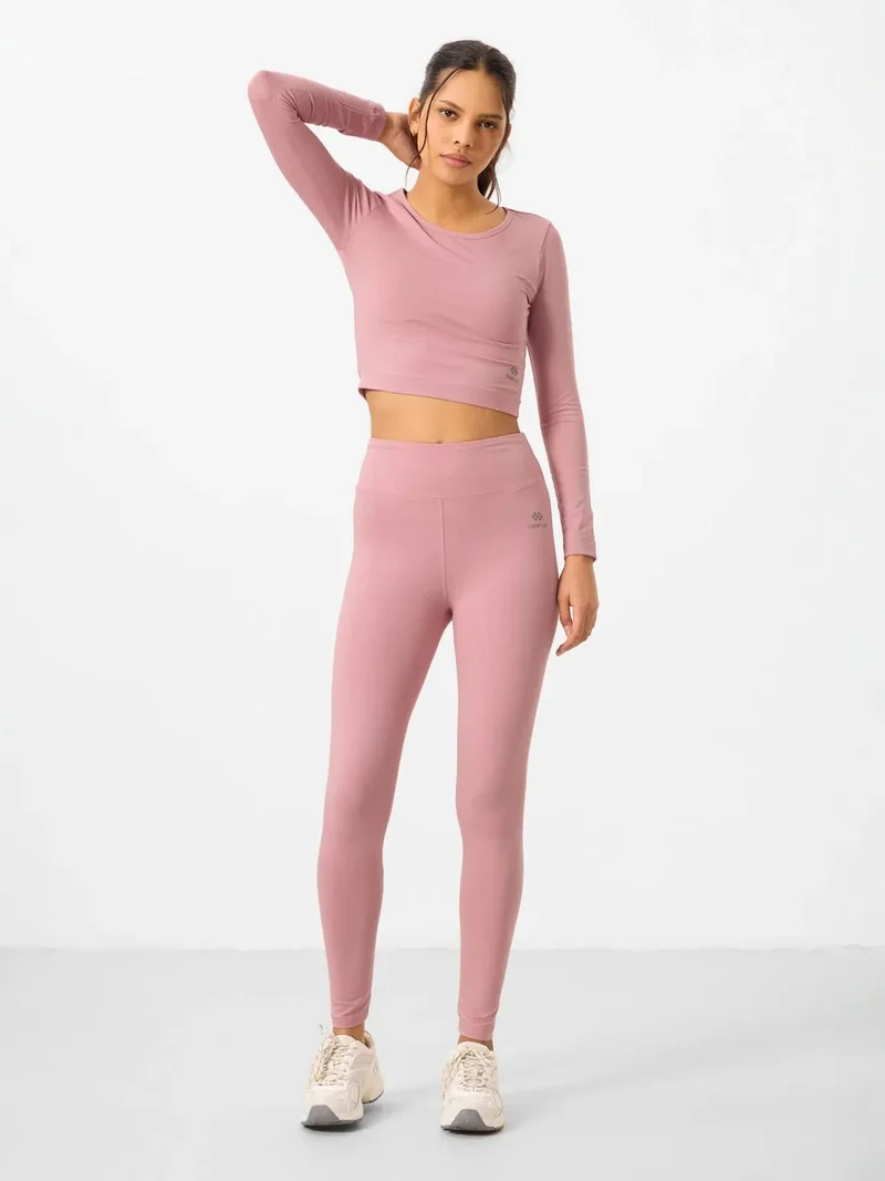 تومي لايف TOMMY Cotton Elastane Crop T-Shirt And Leggings Set