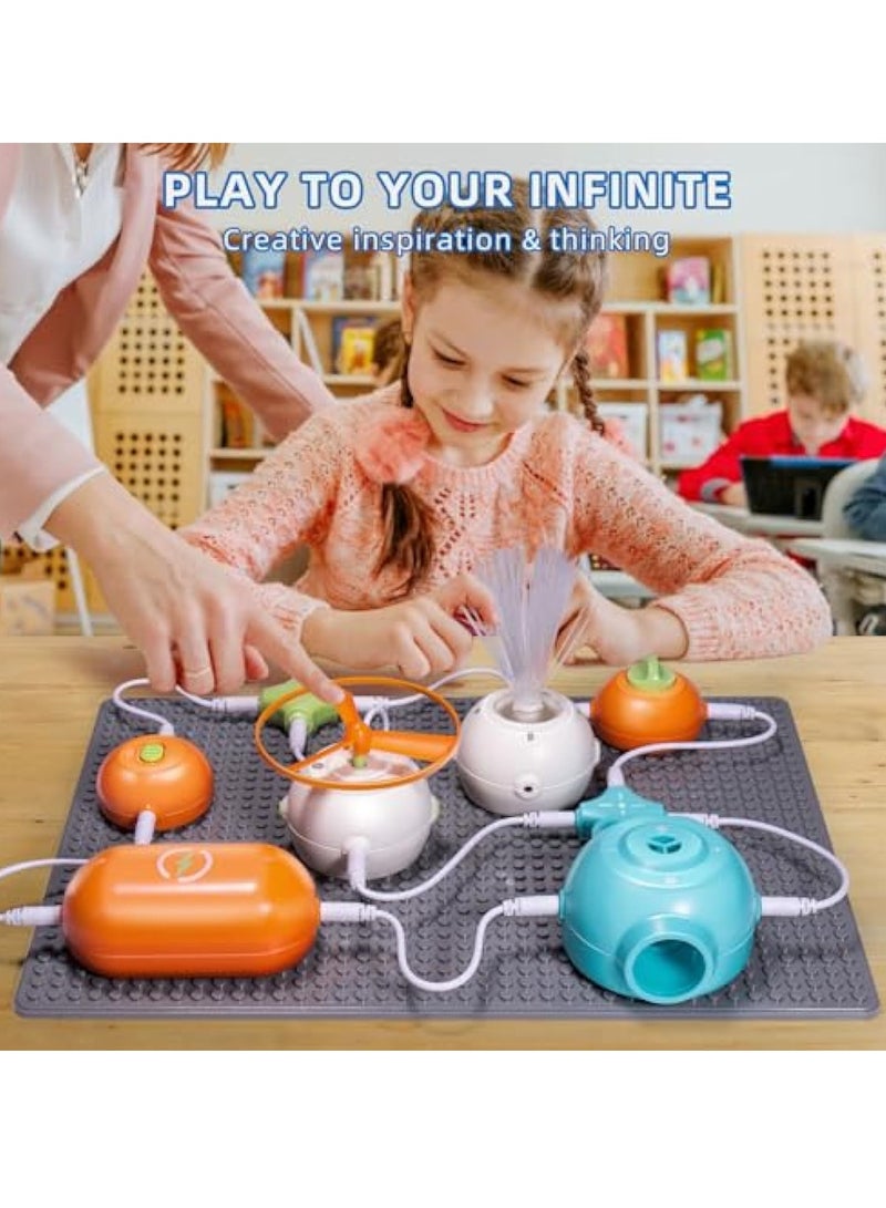 Barakah Electronics Exploration Kit, Circuit Kits for Kids Age 3-12, 22PCS Circuit Blocks Board, DIY Science Kit, with 65+ Projects, Science Kit for Boys Girls, Full Color Project Manual, STEM Educational Toy - Image 3