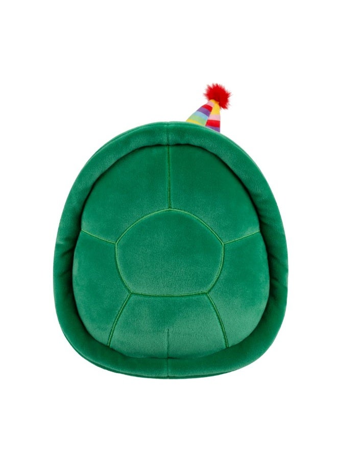 Squishmallows SQCR - Little Plush (7.5 Inch Squishmallows) (Henry - Green Turtle With Birthday Hat And Confetti Belly Holding Balloon) - Image 4