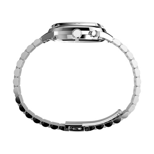 TIMEX Marlin Analog Watch for Man with Blue Round Dial & Silver Stainless Steel Bracelet Band Water Resistant Men's Wrist Watches - TWEG26802 - Image 2