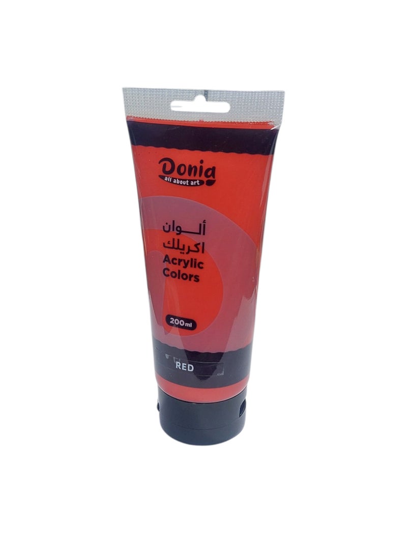 Acrylic Paint 200ml Red