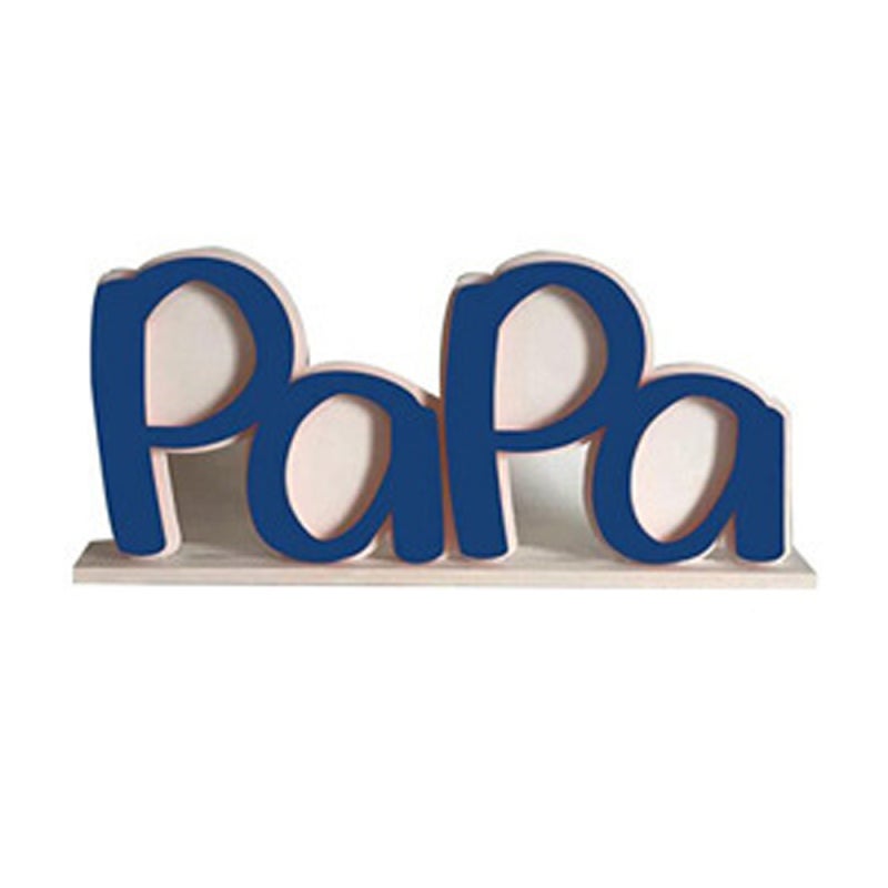 Dad Shape Wood Photo Frame 38x10.8x5cm Holds 2 Photos - Unique Design PaPa Shape - Stylish Durable for Father's Day Gift - Image 1