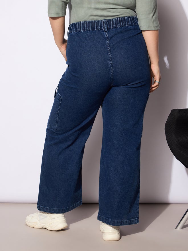 SASSAFRAS Sassafras Plus Size Straight Fit Jeans with Side Pockets Details  - Image 5