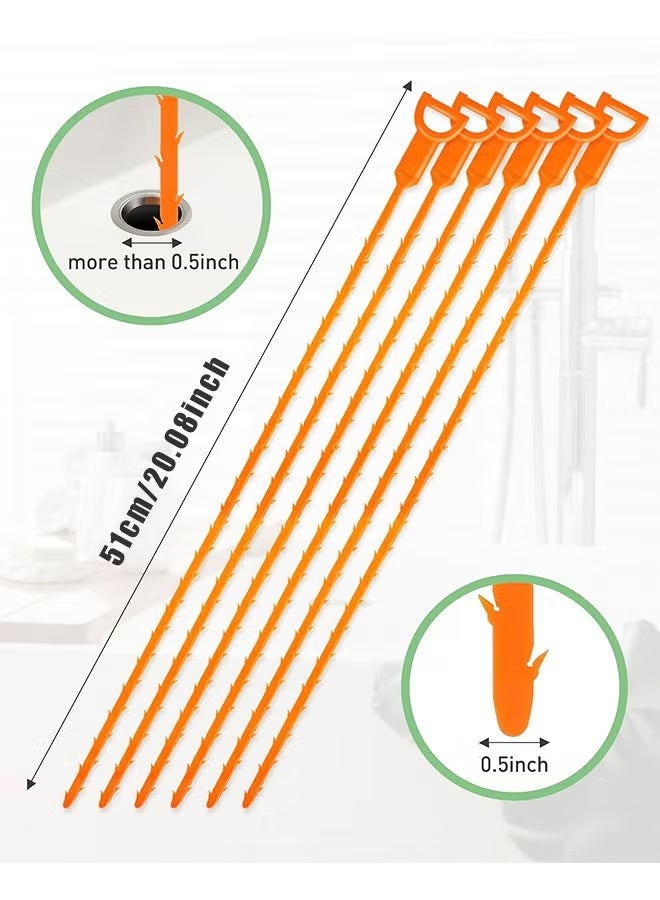 6 قطع مزيل انسداد الصرف الصحي، مزيل شعر الصرف الصحي، ثعبان السباكة، منظف الصرف الصحي مزيل انسداد الشعر، سهل وسريع الاستخدام على معظم المصارف ﻿ - Image 2