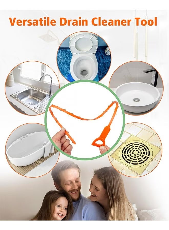 6 قطع مزيل انسداد الصرف الصحي، مزيل شعر الصرف الصحي، ثعبان السباكة، منظف الصرف الصحي مزيل انسداد الشعر، سهل وسريع الاستخدام على معظم المصارف ﻿ - Image 5