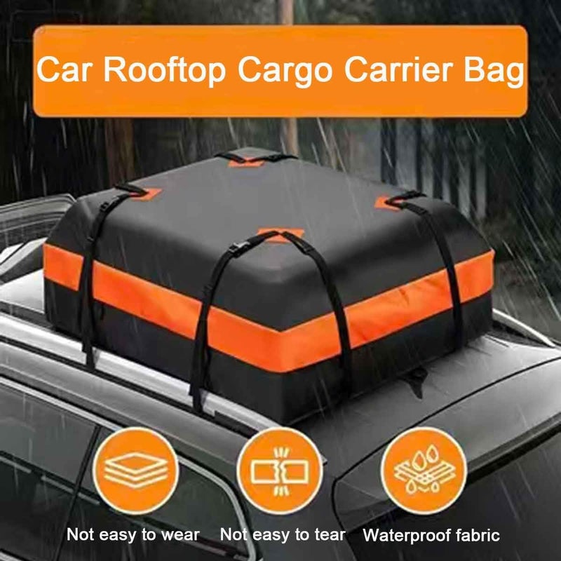 Car Rooftop Cargo Carrier Bag for Suzuki eVX 2025-2026,Rooftop Storage Waterproof Weather-Resistant Premium Fabric Large Capacity - Image 3