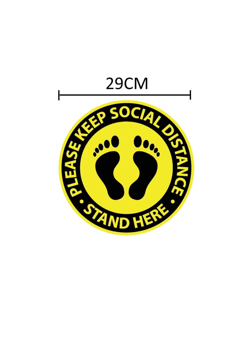Generic UV Resistant Anti-Glare Adhesive COVID-19 Protocol Stickers, Keep Safe Distance, Stand Here, Mask is Mandatory, Wash Hands Don't Touch (Keep Safe Distance)  - Image 2