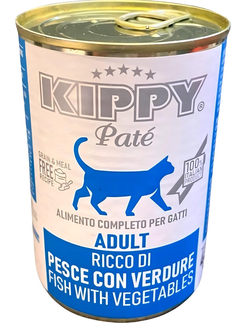 Kippy Pate Wet cat food (12 cans) - Kippy Pate  with Fish & vegetables flavor - 12 × 400g - Image 2