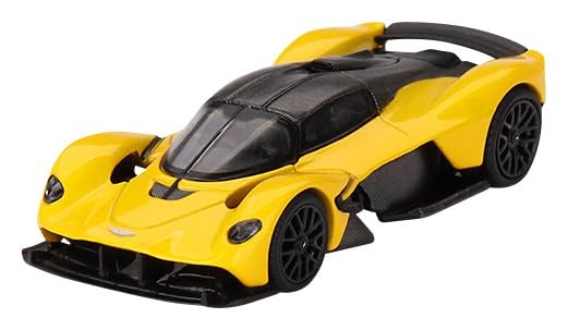 Mini GT Models True Scale Miniatures Model Car Compatible with Aston Martin Valkyrie Sunburst Yellow164 Diecast Model Car MGT00744 - Image 1