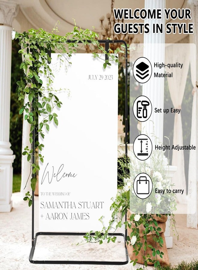 Fullvaseer Wedding Welcome Sign Stand, 69" Wedding Sign Holder for Seating Charts ,Welcome to Our Wedding Sign Stand for Event Decor,Welcome Sign Stand for Party to Welcome Guests - Image 3