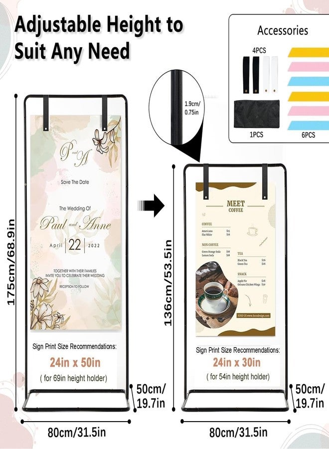 Fullvaseer Wedding Welcome Sign Stand, 69" Wedding Sign Holder for Seating Charts ,Welcome to Our Wedding Sign Stand for Event Decor,Welcome Sign Stand for Party to Welcome Guests - Image 2