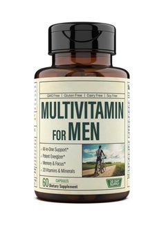 Multivitamin Multivitamin for Men - Daily Men's Multivitamins Supplement with Vitamin A, Vitamin C, Vitamin D, Vitamins E & B12, Zinc, Calcium, Magnesium & More for Energy and Immune Health Support. 30 Day Supply  - Image 1