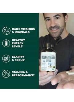 Multivitamin Multivitamin for Men - Daily Men's Multivitamins Supplement with Vitamin A, Vitamin C, Vitamin D, Vitamins E & B12, Zinc, Calcium, Magnesium & More for Energy and Immune Health Support. 30 Day Supply  - Image 2