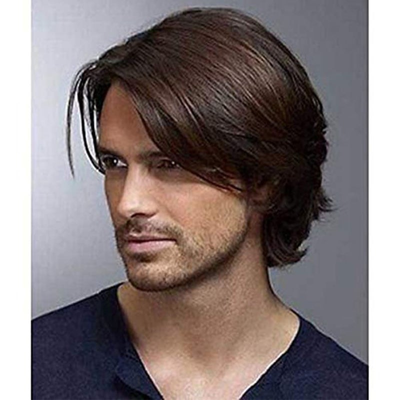 Kaneles Mens Wigs Short Brown Straight Hair Natural Daily Costume Heat Resistant Synthetic Wigs for Male Buy Brown Hair