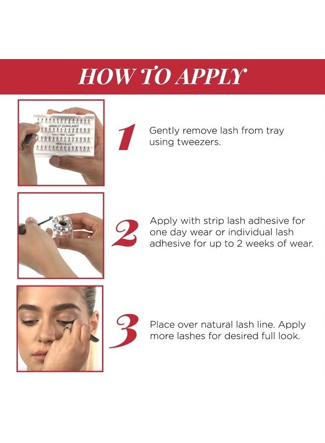 ARDELL False Eyelashes Triple Individuals Knot-Free Medium Black 4 Pack - Image 4