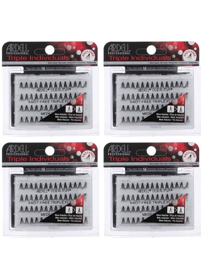 ARDELL False Eyelashes Triple Individuals Knot-Free Medium Black 4 Pack - Image 1