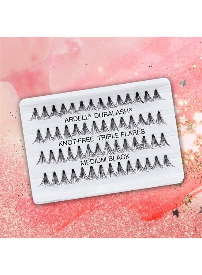 ARDELL False Eyelashes Triple Individuals Knot-Free Medium Black 4 Pack - Image 3