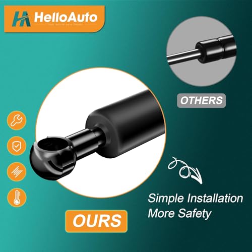 HelloAuto Truck Tailgate Assist Shock Compatible with 2007-2018 Chevy Silverado/GMC Sierra 1500&07-19 HD 2500 3500,Soft Open Close Truck Bed Tailgate Lift Kit Strut Damper,Include All Accessories - Image 5
