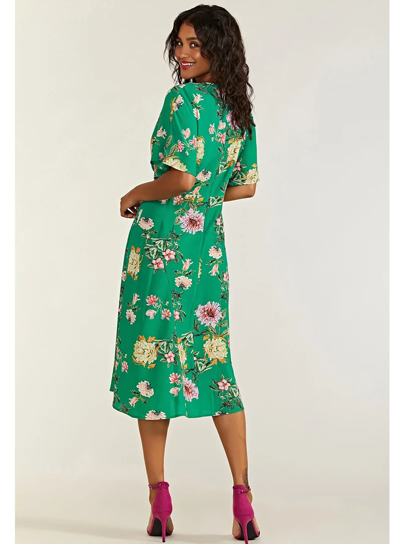 Yumi Floral Print Midi Dress