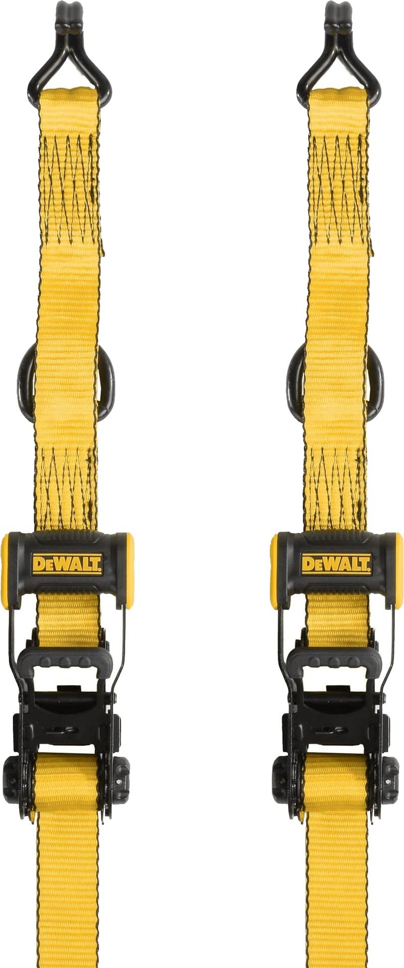 DEWALT ديوليت DXBC50002 أسود أصفر 15 × 16 أحزمة ربط ذات رافعة ثقيلة لنقل البضائع 5000 رطل قوة كسر 2 عبوة