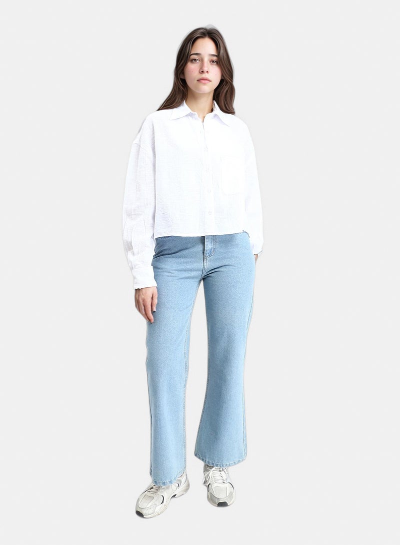 RAVIN Women R206570-Casual Long Sleeves Shirt with Front Pocket - Image 4
