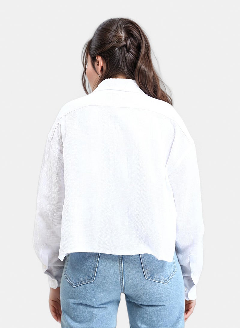 RAVIN Women R206570-Casual Long Sleeves Shirt with Front Pocket - Image 2