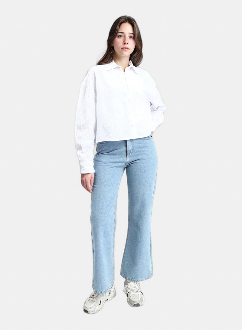 RAVIN Women R206570-Casual Long Sleeves Shirt with Front Pocket - Image 5