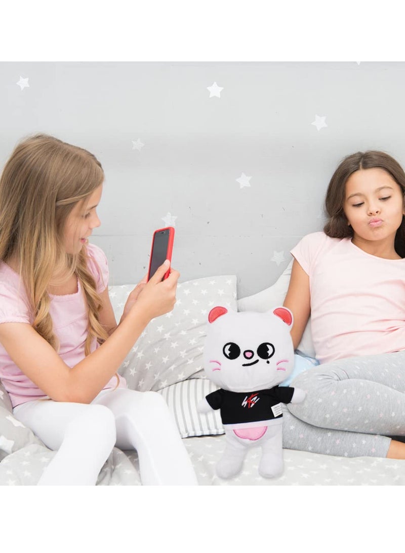 Excefore Plush Toy Stray Kids Stuffed Toy Cute White Cat Doll Stuffed Animals Toy, Stray Kids Cuddly Toy Soft Plush Doll Toy for Kids Adults Boy Girls Soft Stray Plush Birthday Gifts for Kids - Image 4