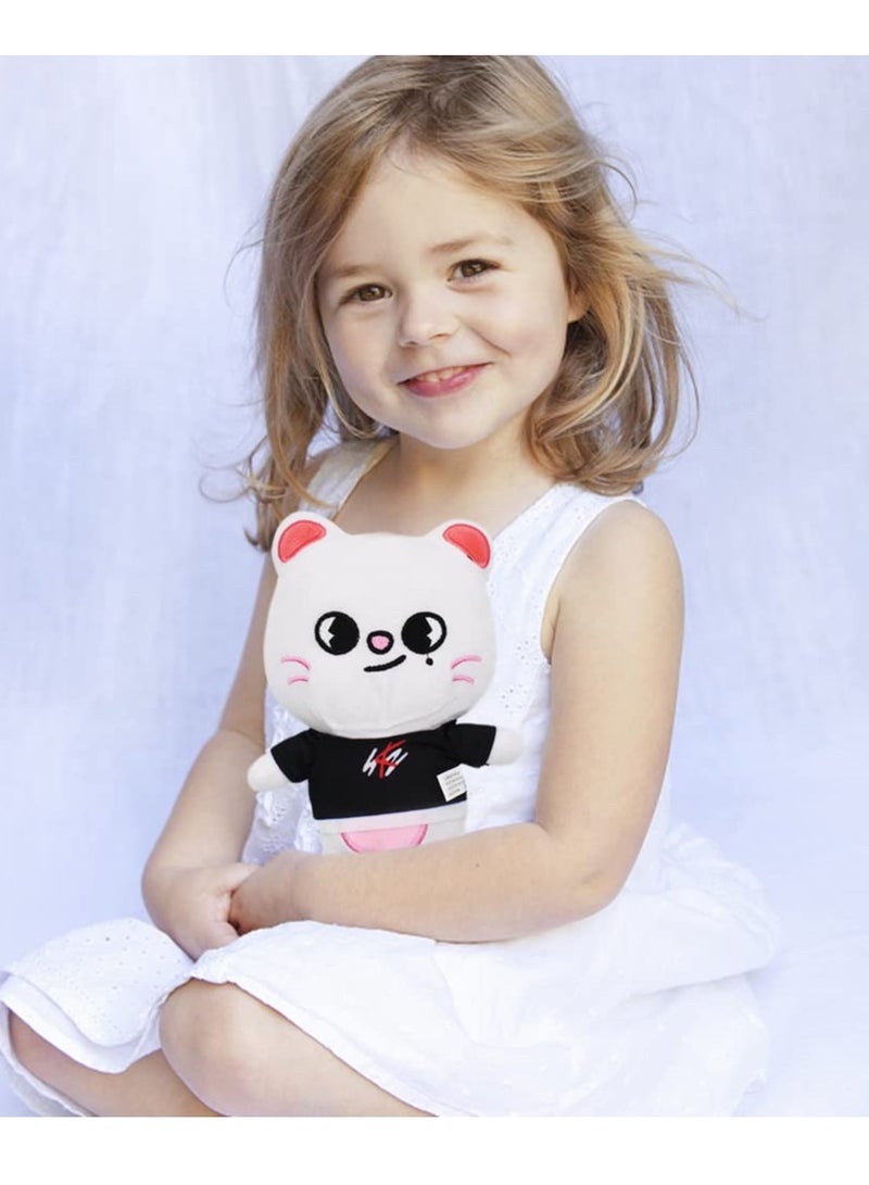 Excefore Plush Toy Stray Kids Stuffed Toy Cute White Cat Doll Stuffed Animals Toy, Stray Kids Cuddly Toy Soft Plush Doll Toy for Kids Adults Boy Girls Soft Stray Plush Birthday Gifts for Kids - Image 2