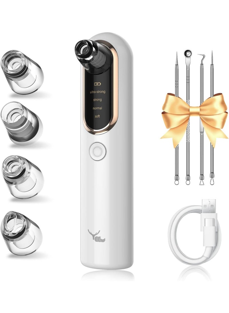 Professional Blackhead Suction Device – Electric Pore Cleaner with 4 Suction Levels and 4 Cleaning Heads – Rechargeable - Image 1