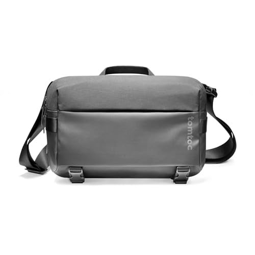 tomtoc 10L Laptop Messenger Shoulder Bag for 14-inch MacBook Pro M5, 13" MacBook Air/Pro, 13" iPad Pro M5/Air M3, Minimalist Crossbody Bag, Water-resistant EDC Sling Pack for Business, Travel, Work - Image 1