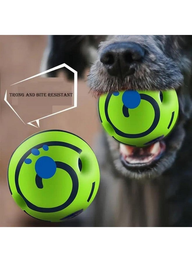 بت كرة لعب تفاعلية للكلاب، كرة صرير للكلاب، كرة كبيرة متأرجحة ومضحكة للكلاب، كرة مضغ متينة لتدريب الكلاب على تنظيف الأسنان وكرات الرعي للاستخدام الداخلي والخارجي الآمن كهدية للكلاب - Image 4