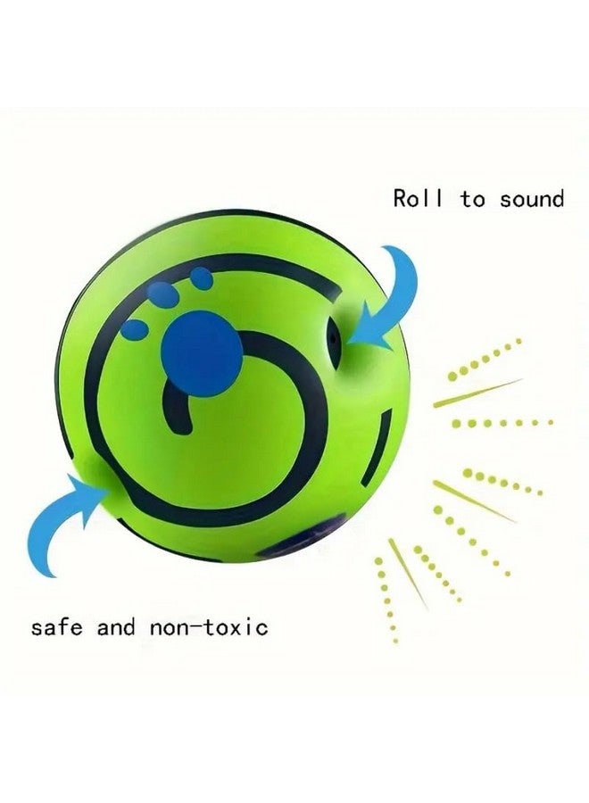 بت كرة لعب تفاعلية للكلاب، كرة صرير للكلاب، كرة كبيرة متأرجحة ومضحكة للكلاب، كرة مضغ متينة لتدريب الكلاب على تنظيف الأسنان وكرات الرعي للاستخدام الداخلي والخارجي الآمن كهدية للكلاب - Image 3