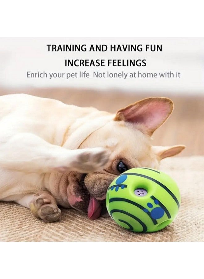 بت كرة لعب تفاعلية للكلاب، كرة صرير للكلاب، كرة كبيرة متأرجحة ومضحكة للكلاب، كرة مضغ متينة لتدريب الكلاب على تنظيف الأسنان وكرات الرعي للاستخدام الداخلي والخارجي الآمن كهدية للكلاب - Image 5