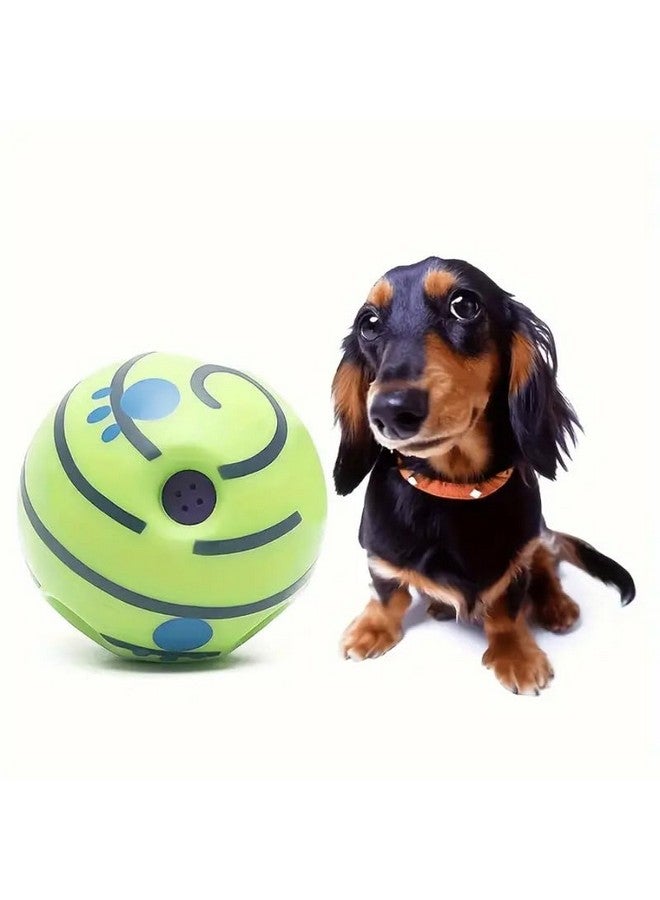 بت كرة لعب تفاعلية للكلاب، كرة صرير للكلاب، كرة كبيرة متأرجحة ومضحكة للكلاب، كرة مضغ متينة لتدريب الكلاب على تنظيف الأسنان وكرات الرعي للاستخدام الداخلي والخارجي الآمن كهدية للكلاب - Image 1