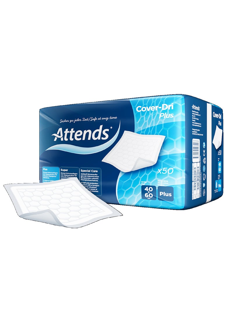 Attends Cover Dri Plus Disposable Bed And Chair Pads, 40 X 60 Cm, Pack Of 50 