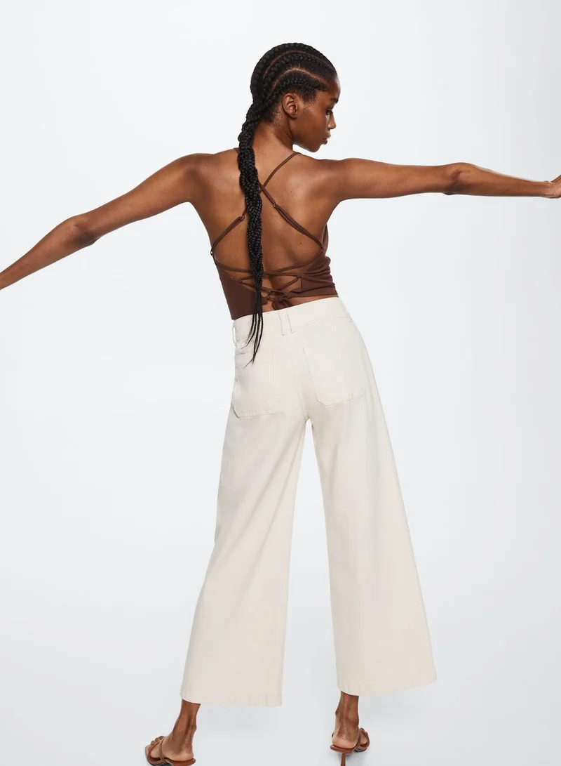 MANGO High Waist Straight Jeans